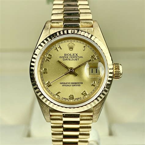 gold rolex datejust presidential|Rolex Datejust with president bracelet.